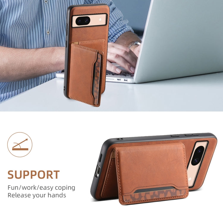 For Google Pixel 8a Denior D13 Retro Texture Leather MagSafe Card Bag Phone Case(Brown) - free shipping - PMC TechLife - Order now!