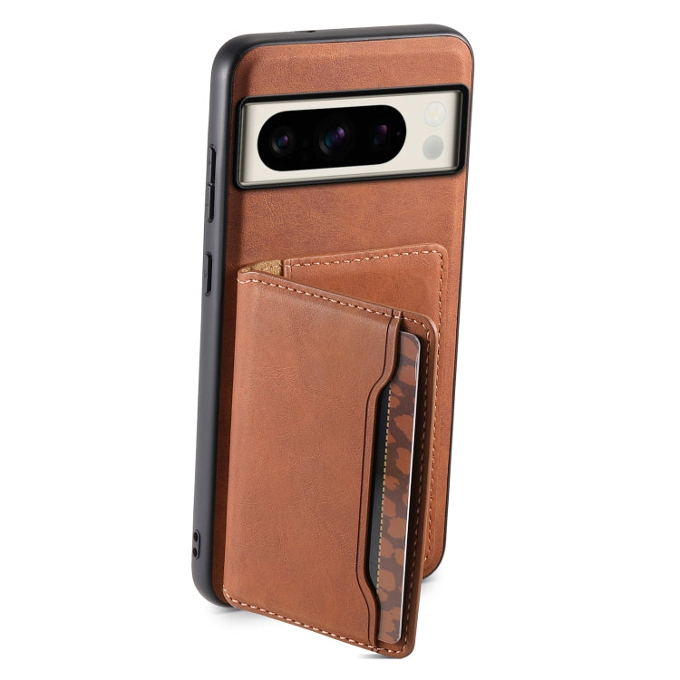 For Google Pixel 8 Pro Denior D13 Retro Texture Leather MagSafe Card Bag Phone Case(Brown) - Google Cases by Denior | Online Shopping South Africa | PMC TechLife | Buy Now Pay Later Mobicred