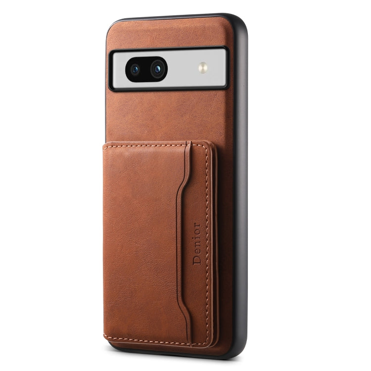 For Google Pixel 7a Denior D13 Retro Texture Leather MagSafe Card Bag Phone Case(Brown) - free shipping - PMC TechLife - Order now!