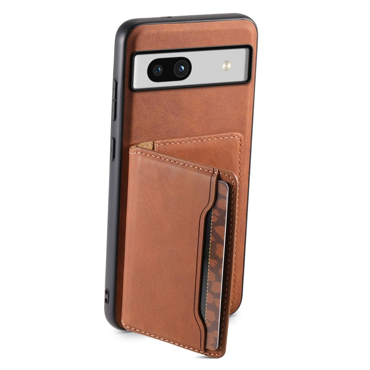For Google Pixel 7a Denior D13 Retro Texture Leather MagSafe Card Bag Phone Case(Brown) - free shipping - PMC TechLife - Order now!