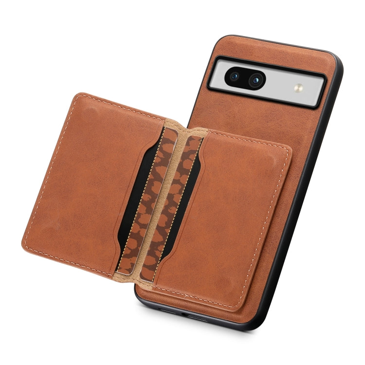 For Google Pixel 7a Denior D13 Retro Texture Leather MagSafe Card Bag Phone Case(Brown) - free shipping - PMC TechLife - Order now!