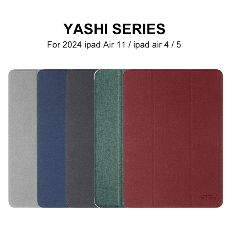 For iPad Air 11 2025 / 2024 Mutural YASHI Series Tablet Leather Smart Case(Green) - iPad Air 11 2025 / 2024 Cases by Mutural | Online Shopping South Africa | PMC TechLife | Buy Now Pay Later Mobicred