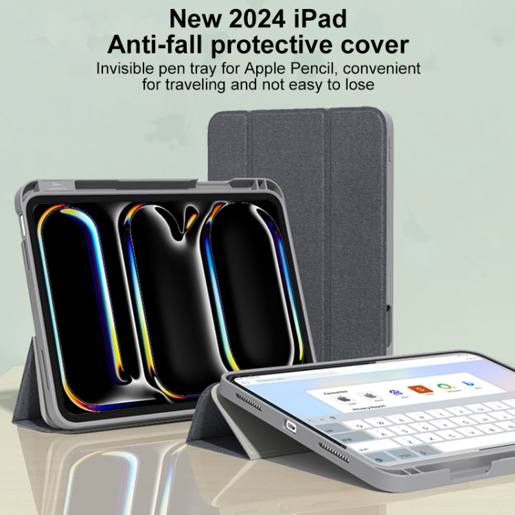 For iPad Air 11 2025 / 2024 Mutural YASHI Series Tablet Leather Smart Case(Grey) - iPad Air 11 2025 / 2024 Cases by Mutural | Online Shopping South Africa | PMC TechLife | Buy Now Pay Later Mobicred