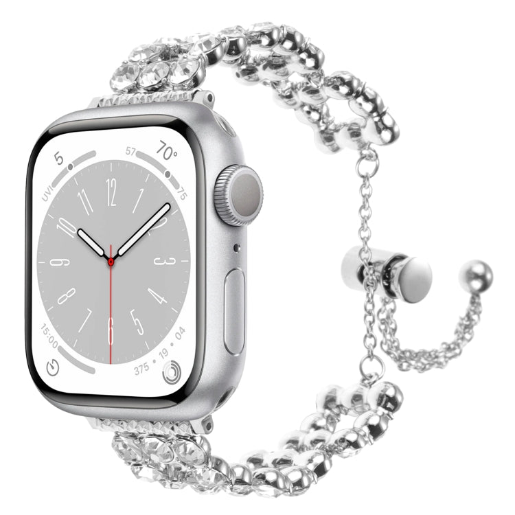 For Apple Watch SE 40mm Rhinestone Metal Bracelet Watch Band(Silver) - free shipping - PMC TechLife - Order now!
