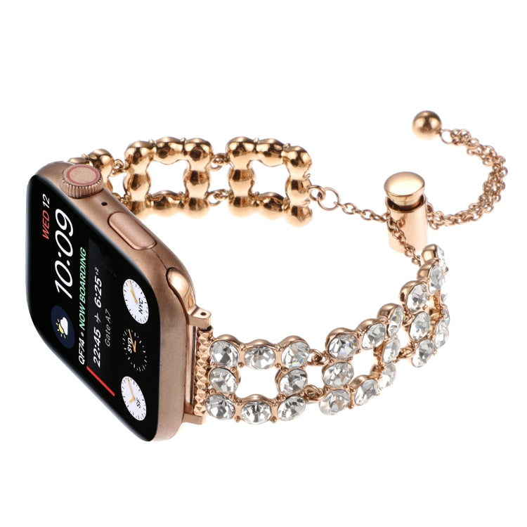 For Apple Watch Series 4 40mm Rhinestone Metal Bracelet Watch Band(Rose Gold) - free shipping - PMC TechLife - Order now!