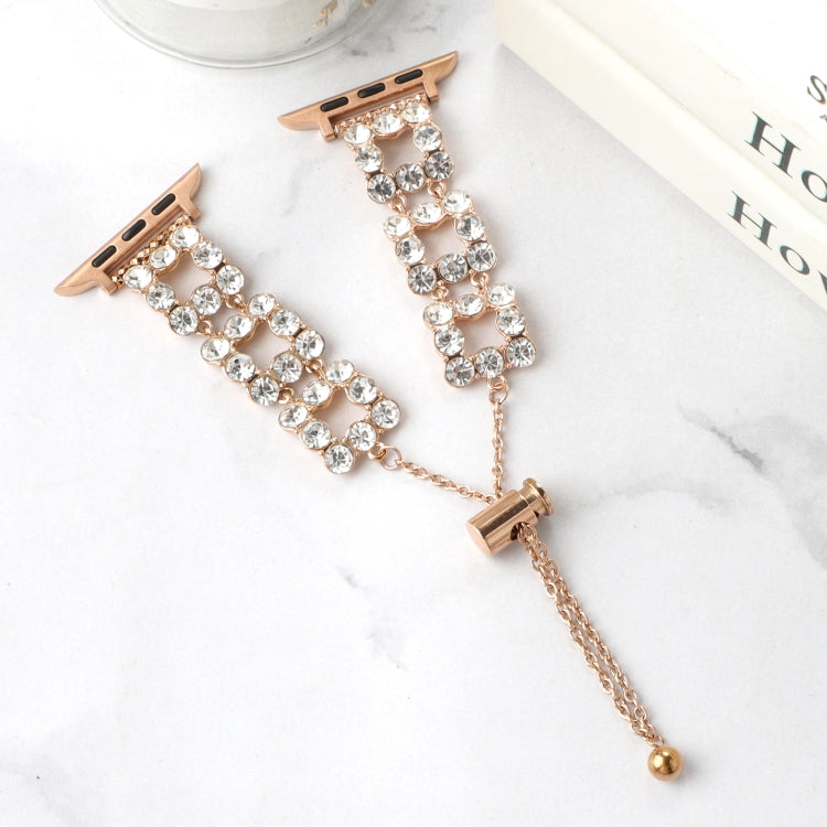 For Apple Watch Series 3 42mm Rhinestone Metal Bracelet Watch Band(Rose Gold) - free shipping - PMC TechLife - Order now!