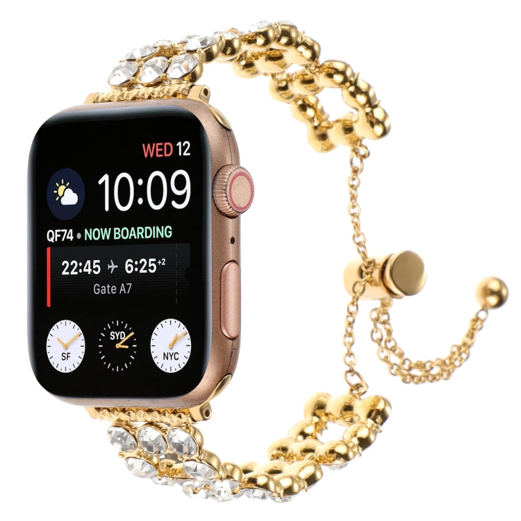 For Apple Watch Series 2 42mm Rhinestone Metal Bracelet Watch Band(Gold) - free shipping - PMC TechLife - Order now!