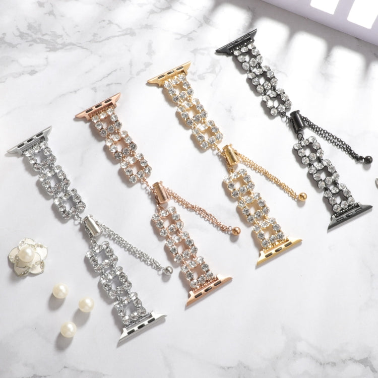 For Apple Watch SE 2023 40mm Rhinestone Metal Bracelet Watch Band(Silver) - free shipping - PMC TechLife - Order now!