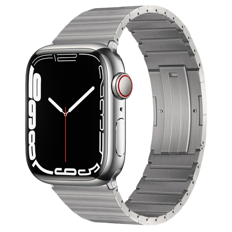 For Apple Watch Series 5 44mm PG60 Single Bead Bamboo Joint Titanium Metal Watch Band(Silver) - free shipping - PMC TechLife - Order now!