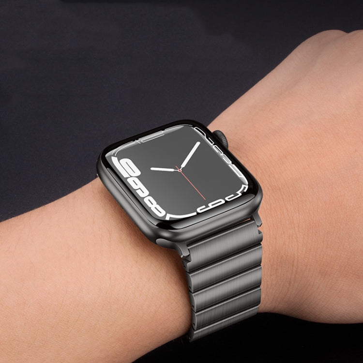 For Apple Watch Series 9 45mm PG60 Single Bead Bamboo Joint Titanium Metal Watch Band(Silver) - free shipping - PMC TechLife - Order now!