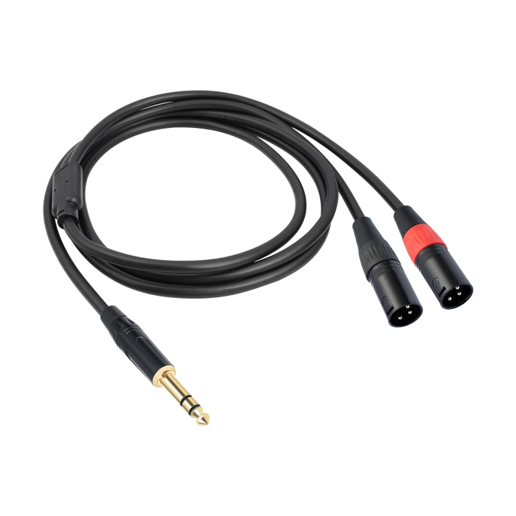 TC145YXK108RE-10 6.35mm 1/4 TRS Male to Dual XLR Male Audio Cable, Length:3m(Black) - Microphone Audio Cable & Connector by PMC TechLife | Online Shopping South Africa | PMC TechLife | Buy Now Pay Later Mobicred
