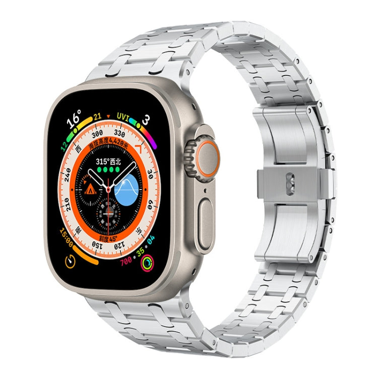 For Apple Watch Ultra 49mm PG94 Dual-link Modified Stainless Steel Watch Band(Silver) - free shipping - PMC TechLife - Order now!