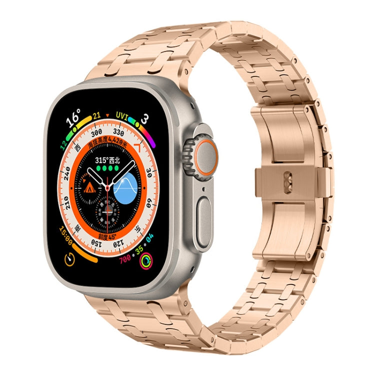 For Apple Watch Ultra 49mm PG94 Dual-link Modified Stainless Steel Watch Band(Rose Gold) - free shipping - PMC TechLife - Order now!
