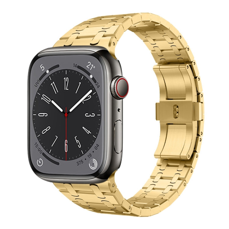 For Apple Watch SE 40mm PG94 Dual-link Modified Stainless Steel Watch Band(Gold) - free shipping - PMC TechLife - Order now!