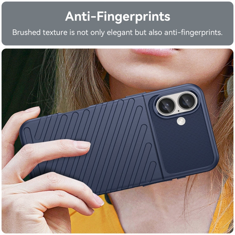 For iPhone 16 Plus Thunderbolt Shockproof Soft TPU Phone Case(Blue) - iPhone 16 Plus Cases by PMC TechLife | Online Shopping South Africa | PMC TechLife | Buy Now Pay Later Mobicred