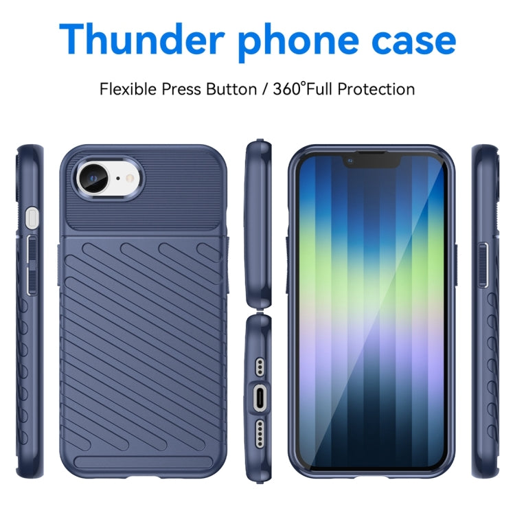 For iPhone SE 2024 Thunderbolt Shockproof Soft TPU Phone Case(Blue) - More iPhone Cases by PMC TechLife | Online Shopping South Africa | PMC TechLife | Buy Now Pay Later Mobicred