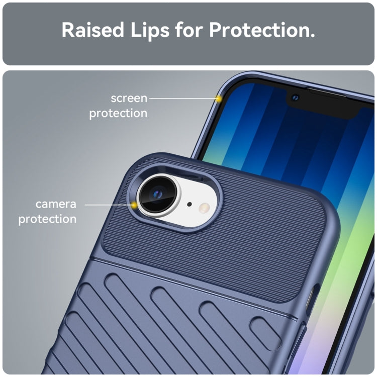 For iPhone SE 2024 Thunderbolt Shockproof Soft TPU Phone Case(Blue) - More iPhone Cases by PMC TechLife | Online Shopping South Africa | PMC TechLife | Buy Now Pay Later Mobicred