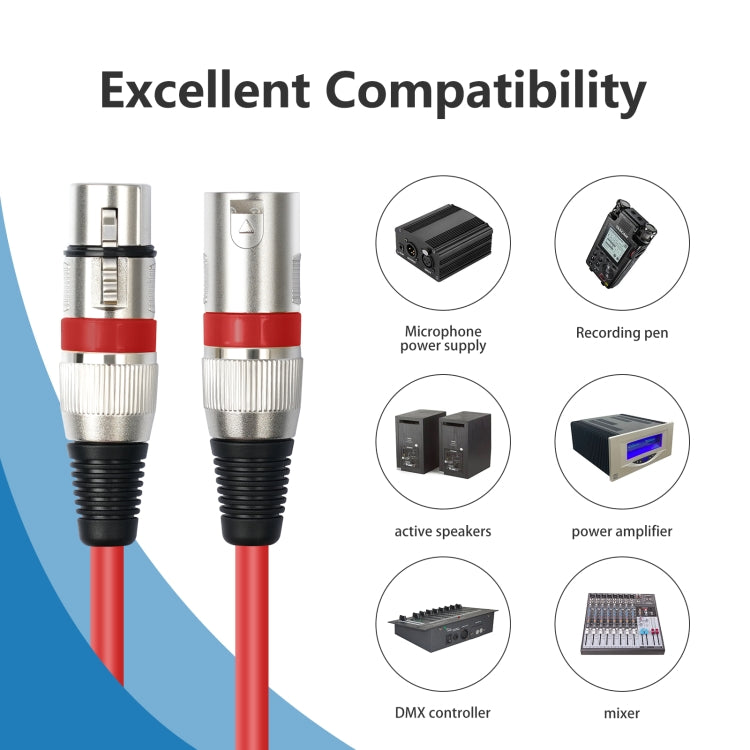10pcs / Set XLR 3pin Male to Female Audio Cable, Length: 1m - Microphone Audio Cable & Connector by PMC TechLife | Online Shopping South Africa | PMC TechLife | Buy Now Pay Later Mobicred