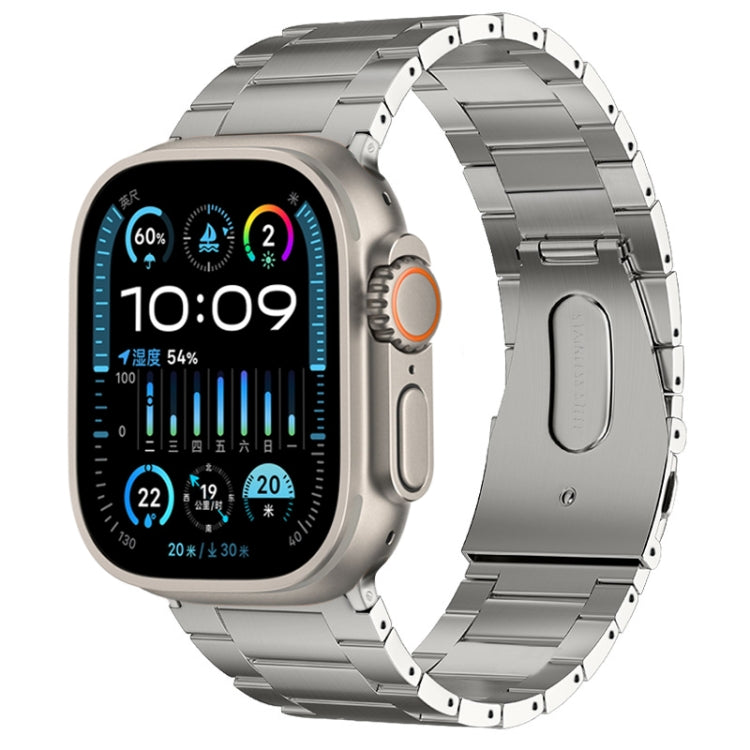 For Apple Watch Ultra 49mm PG63 Three-Bead Protrusion Titanium Metal Watch Band(Silver) - free shipping - PMC TechLife - Order now!