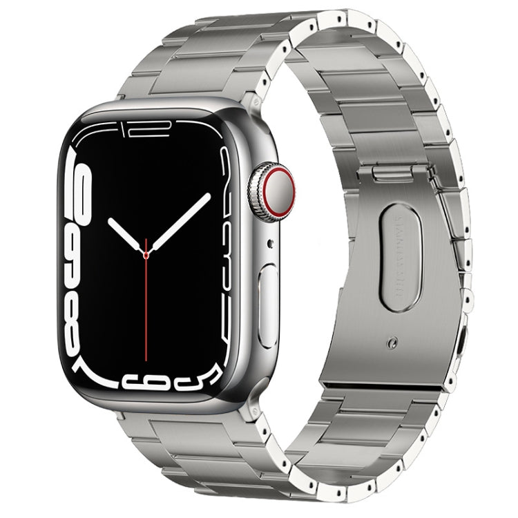 For Apple Watch Series 4 44mm PG63 Three-Bead Protrusion Titanium Metal Watch Band(Silver) - free shipping - PMC TechLife - Order now!