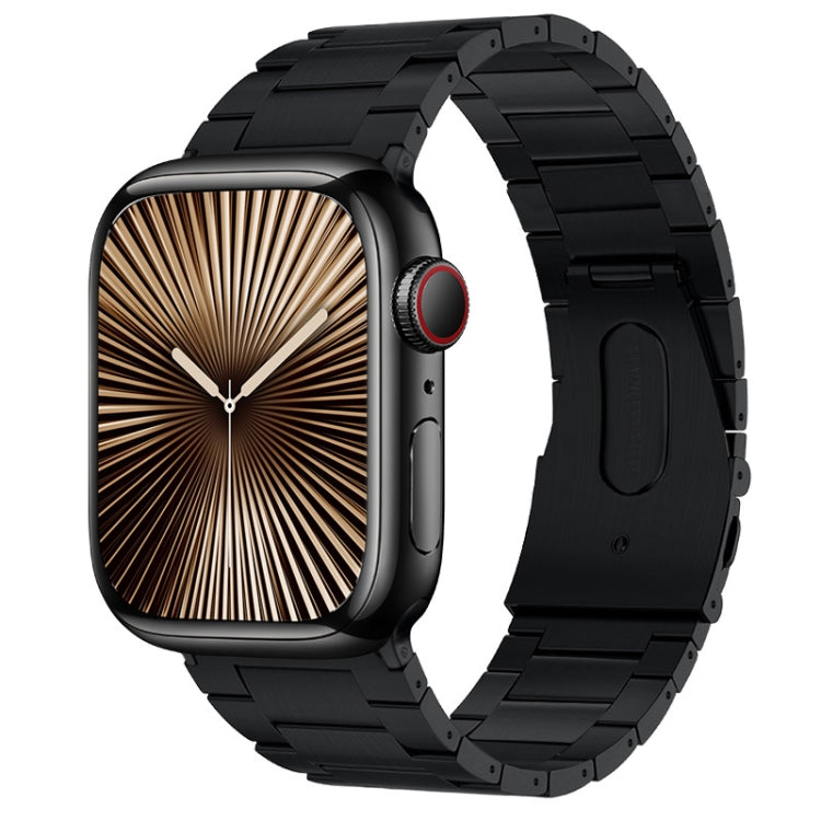 For Apple Watch Series 10 42mm PG63 Three-Bead Protrusion Titanium Metal Watch Band(Black) - free shipping - PMc TechLife - Order now!