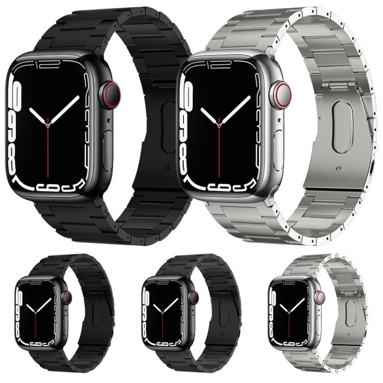 For Apple Watch Series 9 45mm PG63 Three-Bead Protrusion Titanium Metal Watch Band(Silver) - free shipping - PMc TechLife - Order now!