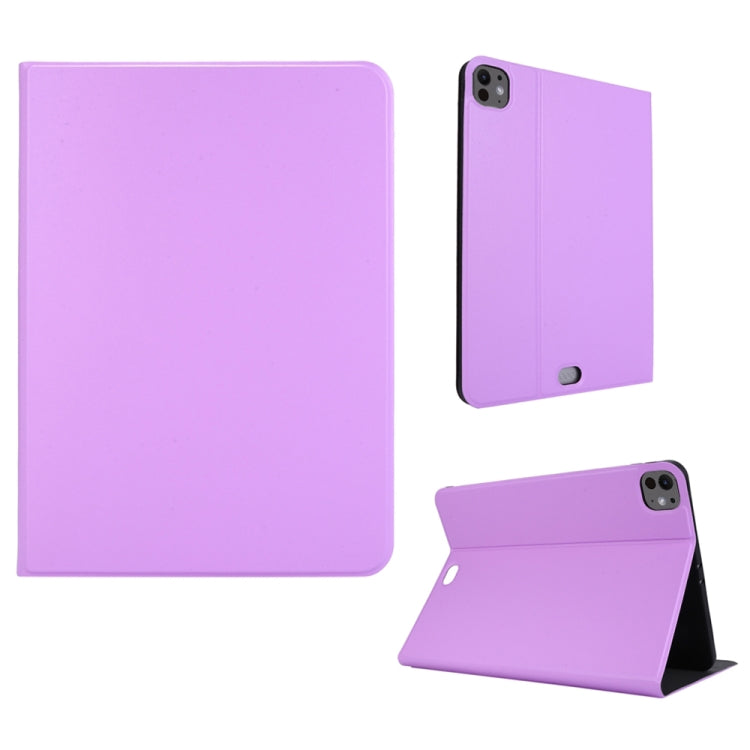 For iPad Pro 13 2024 Stretch Voltage Plain Leather Smart Tablet Case(Purple) - iPad Pro 13 2024 Cases by PMC TechLife | Online Shopping South Africa | PMC TechLife | Buy Now Pay Later Mobicred