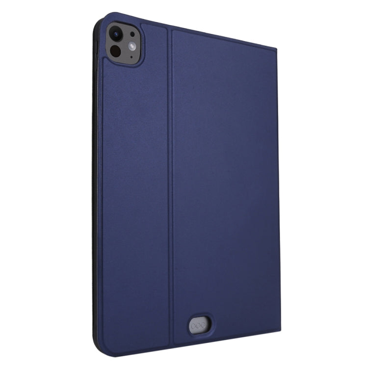 For iPad Pro 11 2024 Stretch Voltage Plain Leather Smart Tablet Case(Dark Blue) - iPad Pro 11 2024 Cases by PMC TechLife | Online Shopping South Africa | PMC TechLife | Buy Now Pay Later Mobicred