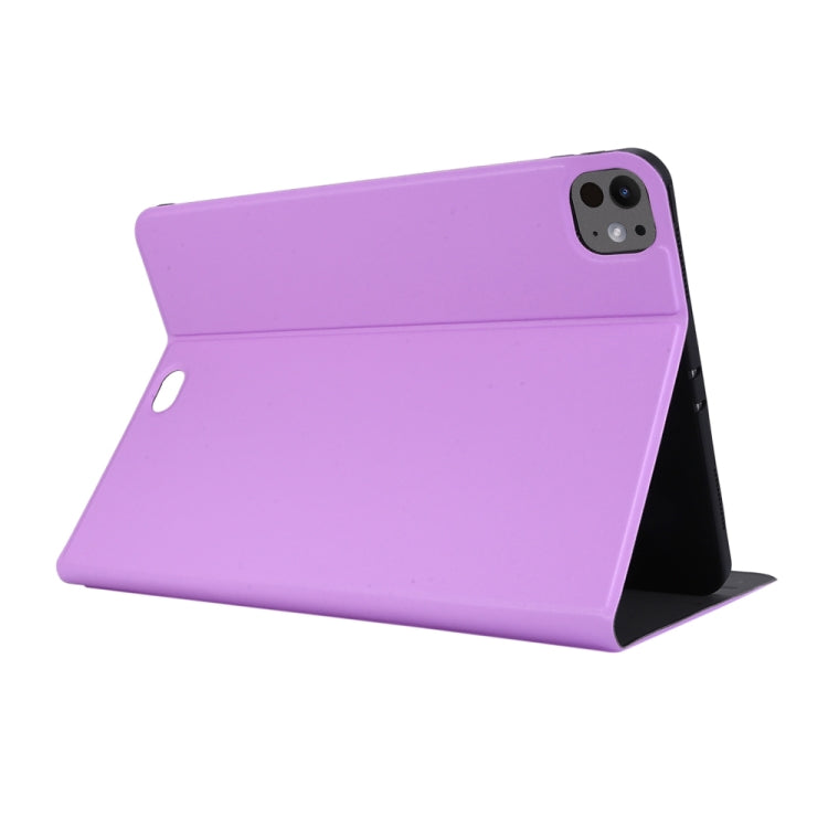 For iPad Pro 11 2024 Stretch Voltage Plain Leather Smart Tablet Case(Purple) - iPad Pro 11 2024 Cases by PMC TechLife | Online Shopping South Africa | PMC TechLife | Buy Now Pay Later Mobicred