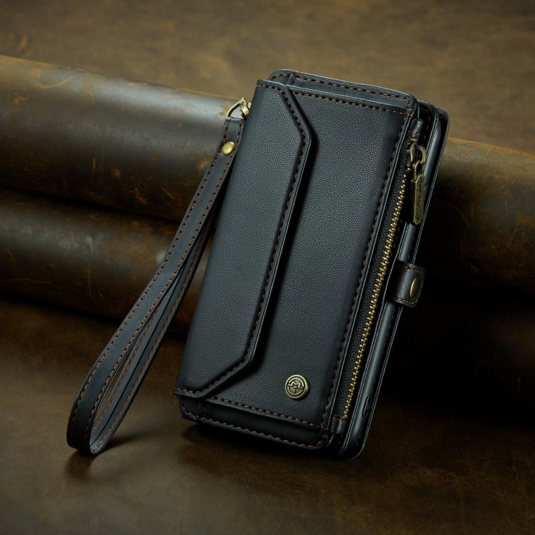 For iPhone XS / X CaseMe C36 Card Slots Zipper Wallet RFID Anti-theft Leather Phone Case(Black) - free shipping - PMC Jewellery - Order now!