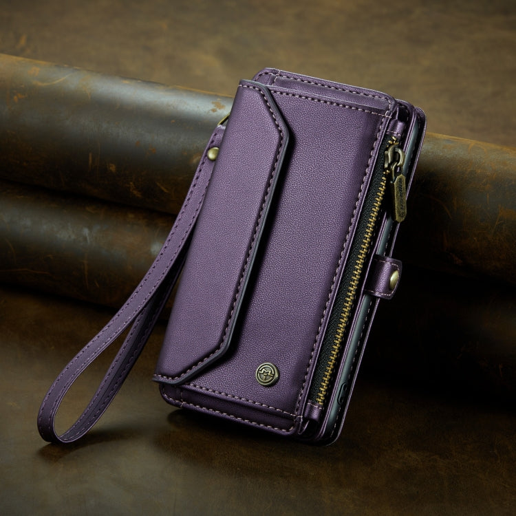 For iPhone XR CaseMe C36 Card Slots Zipper Wallet RFID Anti-theft Leather Phone Case(Purple) - free shipping - PMC Jewellery - Order now!
