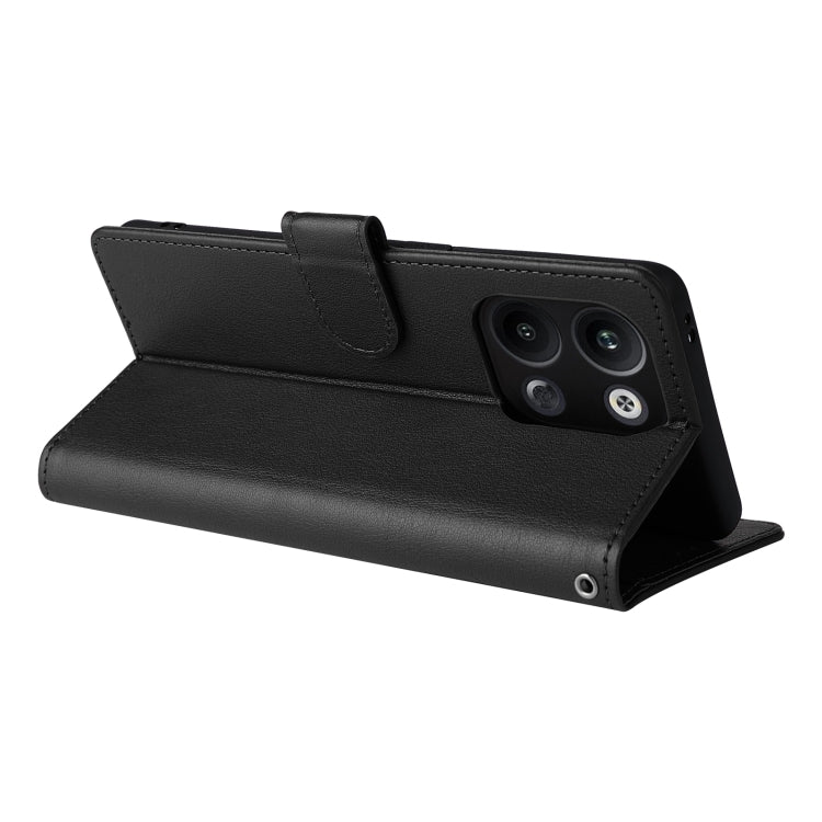For OPPO Reno9 /9 Pro 5G Multifunctional Horizontal Flip Leather Phone Case with Three Card Slot(Black) - OPPO Cases by PMC TechLife | Online Shopping South Africa | PMC TechLife | Buy Now Pay Later Mobicred
