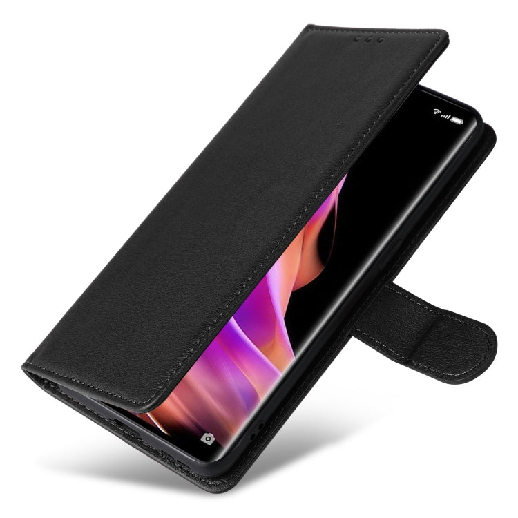 For OPPO Reno9 /9 Pro 5G Multifunctional Horizontal Flip Leather Phone Case with Three Card Slot(Black) - OPPO Cases by PMC TechLife | Online Shopping South Africa | PMC TechLife | Buy Now Pay Later Mobicred