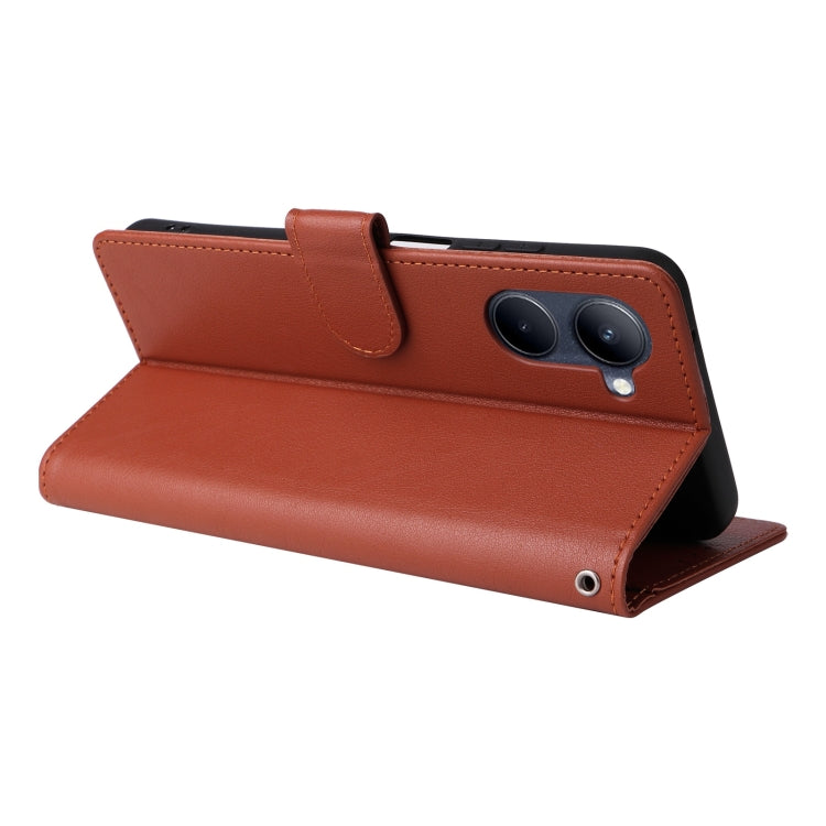 For Realme C33 Multifunctional Horizontal Flip Leather Phone Case with Three Card Slot(Brown) - Realme Cases by PMC TechLife | Online Shopping South Africa | PMC TechLife | Buy Now Pay Later Mobicred