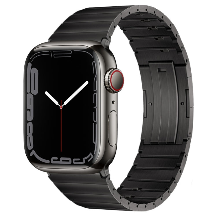 For Apple Watch Series 6 40mm PG65 Single Bead Bamboo Joint Spring Bars Titanium Metal Watch Band(Graphite Black) - free shipping - PMc TechLife - Order now!