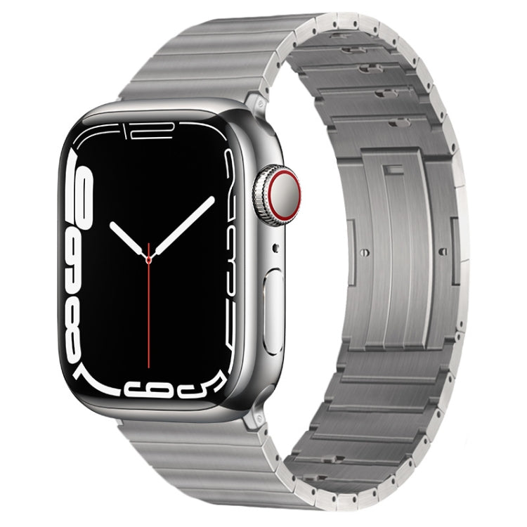 For Apple Watch Series 5 44mm PG65 Single Bead Bamboo Joint Spring Bars Titanium Metal Watch Band(Silver) - free shipping - PMc TechLife - Order now!