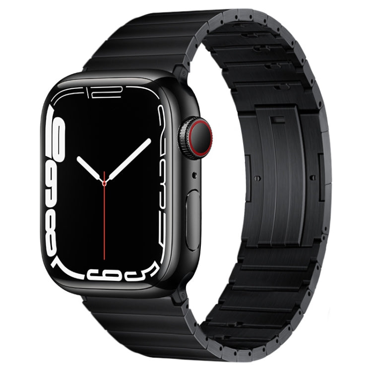 For Apple Watch Series 3 38mm PG65 Single Bead Bamboo Joint Spring Bars Titanium Metal Watch Band(Black) - free shipping - PMc TechLife - Order now!
