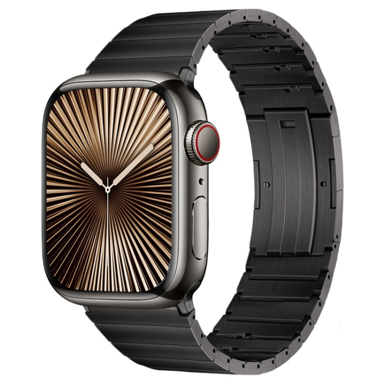 For Apple Watch Series 10 42mm PG65 Single Bead Bamboo Joint Spring Bars Titanium Metal Watch Band(Graphite Black) - free shipping - PMc TechLife - Order now!