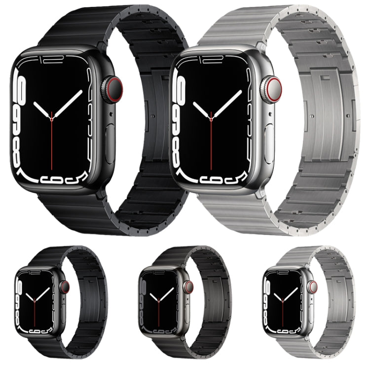 For Apple Watch 42mm PG65 Single Bead Bamboo Joint Spring Bars Titanium Metal Watch Band(Silver) - free shipping - PMc TechLife - Order now!