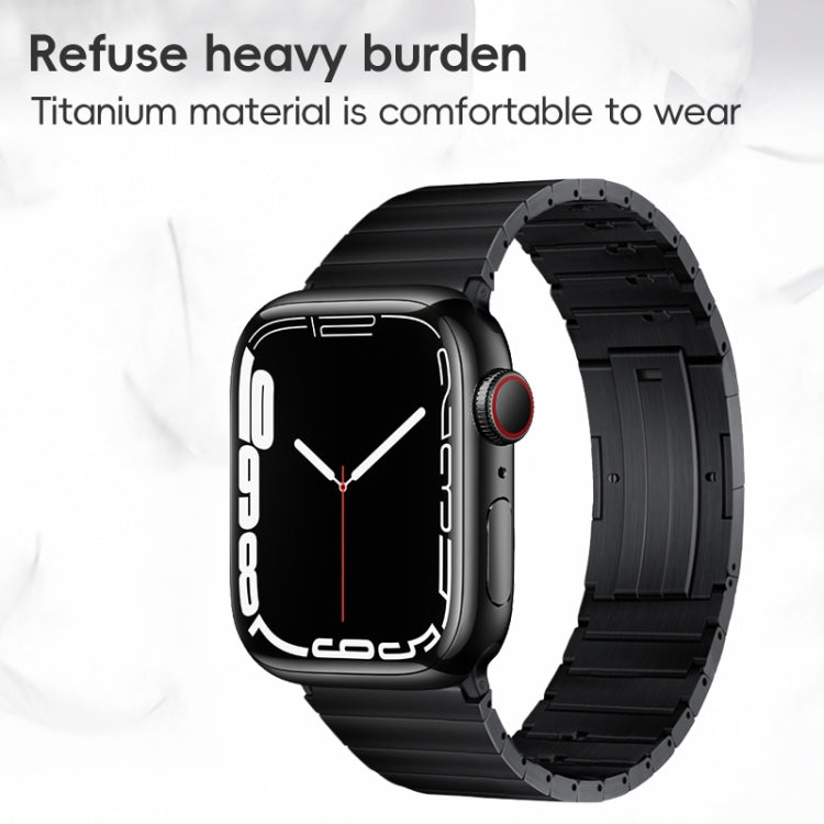 For Apple Watch Series 2 38mm PG65 Single Bead Bamboo Joint Spring Bars Titanium Metal Watch Band(Black) - free shipping - PMc TechLife - Order now!