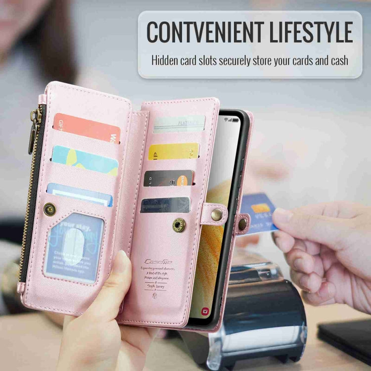 For Samsung Galaxy A33 5G CaseMe C36 Card Slots Zipper Wallet RFID Anti-theft Leather Phone Case(Pink) - free shipping - PMC Jewellery - Order now!