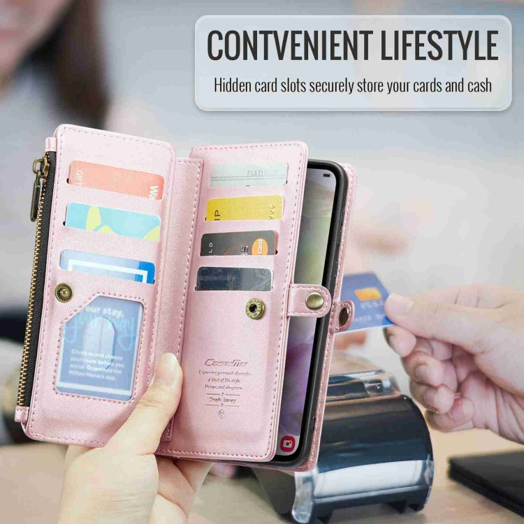 For Samsung Galaxy A35 5G CaseMe C36 Card Slots Zipper Wallet RFID Anti-theft Leather Phone Case(Pink) - free shipping - PMC Jewellery - Order now!