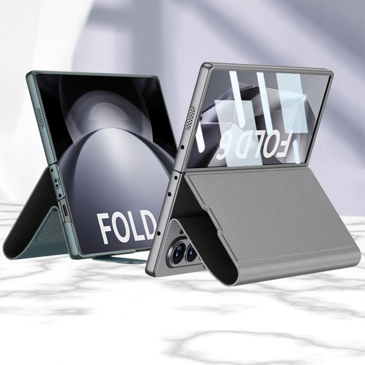For Samsung Galaxy Z Fold6 GKK Integrated Flip Leather Phone Case(Grey) - free shipping - PMC Jewellery - Order now!