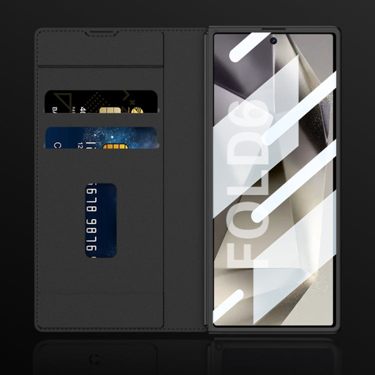 For Samsung Galaxy Z Fold6 GKK Integrated Armor Flip Leather Case with Pen Slot, Stylus Not Included(Titanium Grey) - free shipping - PMC Jewellery - Order now!