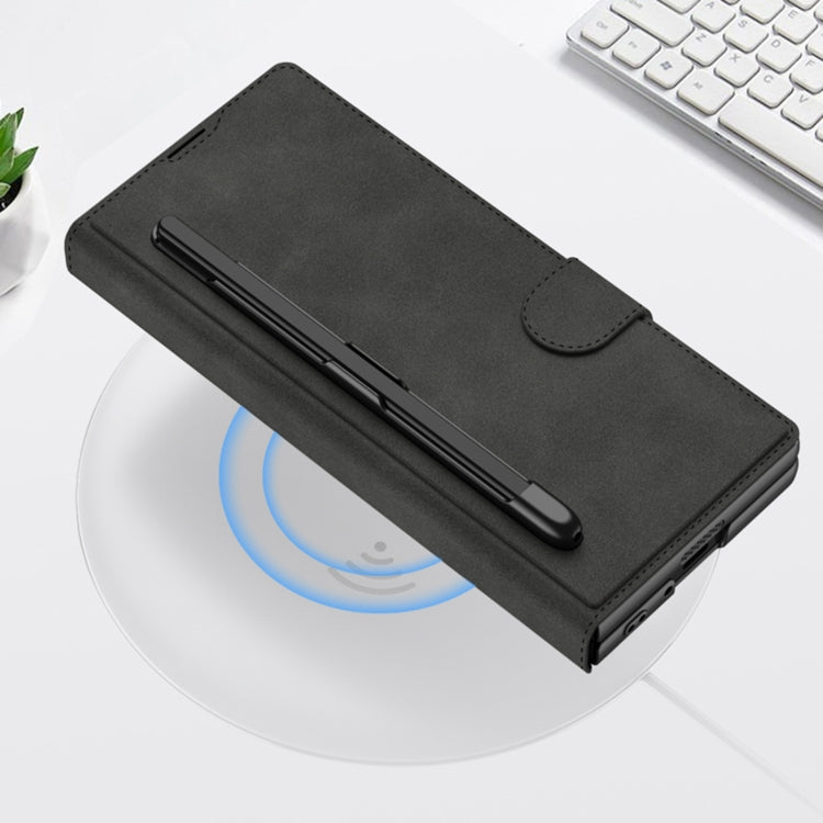 For Samsung Galaxy Z Fold6 GKK Integrated Armor Flip Leather Case with Pen Slot, Stylus Not Included(Titanium Grey) - free shipping - PMC Jewellery - Order now!