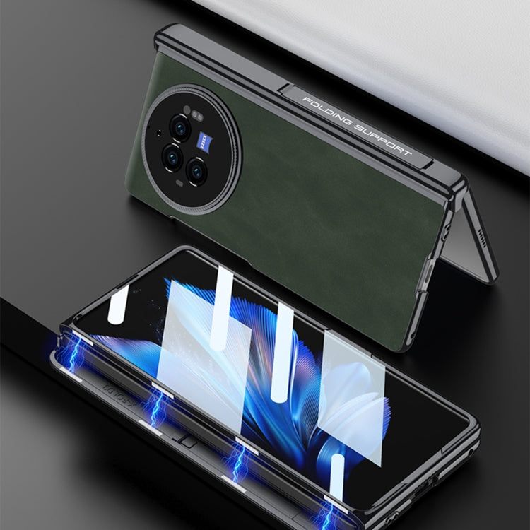 For vivo X Fold3 Pro GKK Integrated Magnetic Fold Hinge Leather Shockproof Phone Case(Matte Brown) - free shipping - PMC Jewellery - Order now!