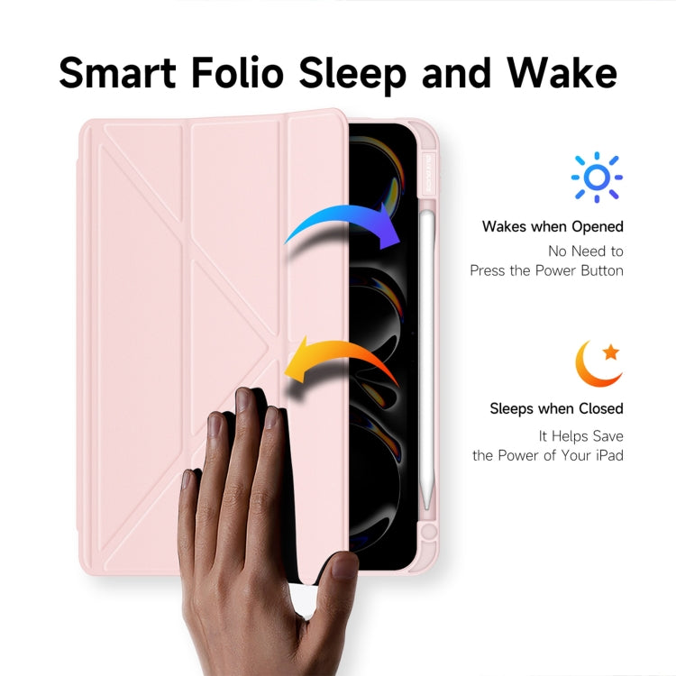 For iPad Pro 11 2024 DUX DUCIS Magi Series Smart Leather Tablet Case(Pink) - free shipping - PMC TechLife - Order now!