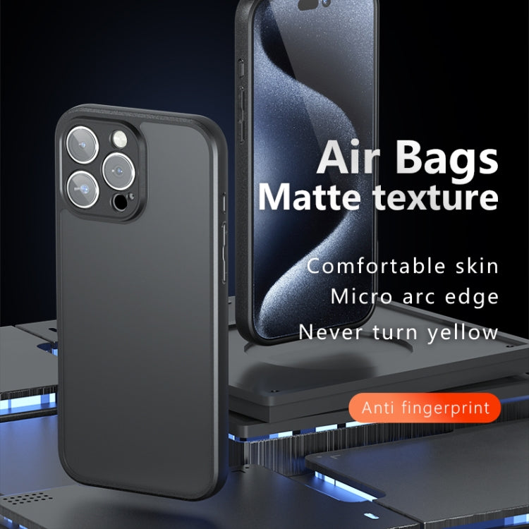 For iPhone 16 Pro Armor Precise Hole PC Hybrid TPU Phone Case(Frosted Black) - iPhone 16 Pro Cases by PMC TechLife | Online Shopping South Africa | PMC TechLife | Buy Now Pay Later Mobicred