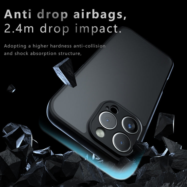 For iPhone 16 Pro Armor Precise Hole PC Hybrid TPU Phone Case(Frosted Black) - iPhone 16 Pro Cases by PMC TechLife | Online Shopping South Africa | PMC TechLife | Buy Now Pay Later Mobicred