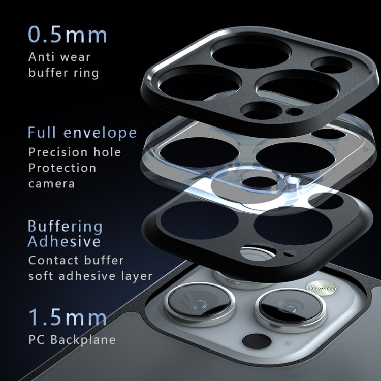 For iPhone 16 Pro Max Armor Precise Hole PC Hybrid TPU Phone Case(Frosted Black) - iPhone 16 Pro Max Cases by PMC TechLife | Online Shopping South Africa | PMC TechLife | Buy Now Pay Later Mobicred